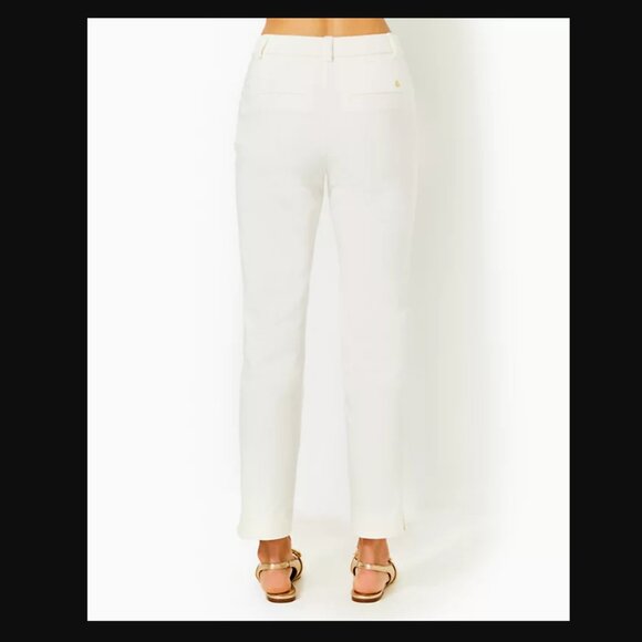 Lilly Pulitzer 29" Ana High Rise Pant White Size 00 NWT Travel Dinner Resort - Picture 2 of 7
